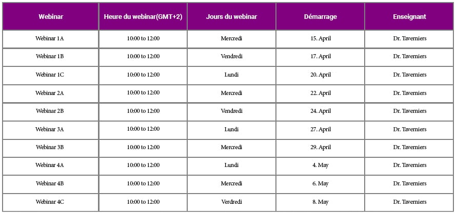 aligner french vc schedule